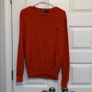 MENS BURNT ORANGE POLO BY RALPH LAUREN SWEATER